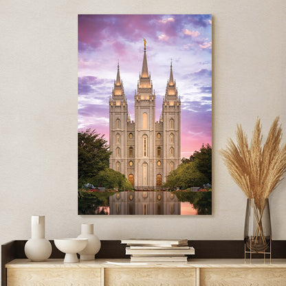 Salt Lake For Time And All Eternity Canvas Wall Art - Christian Wall Decor