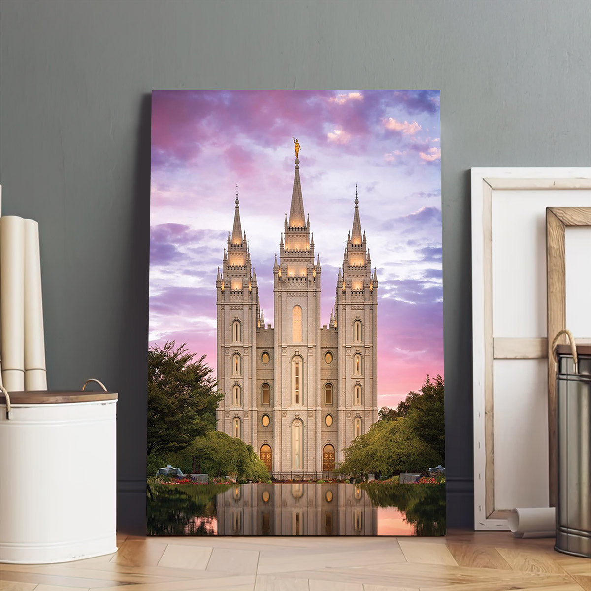 Salt Lake For Time And All Eternity Canvas Wall Art - Christian Wall Decor