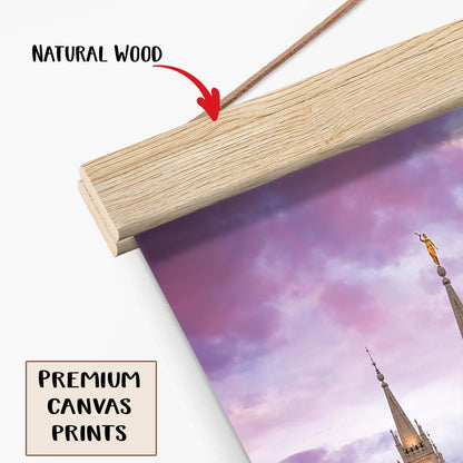 Salt Lake For Time And All Eternity Hanging Canvas Wall Art - Christian Wall Decor - Religious Canvas