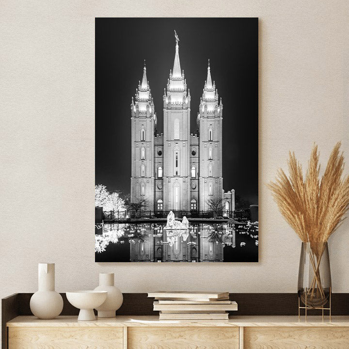 Salt Lake Nativity Canvas Wall Art - Christian Wall Decor