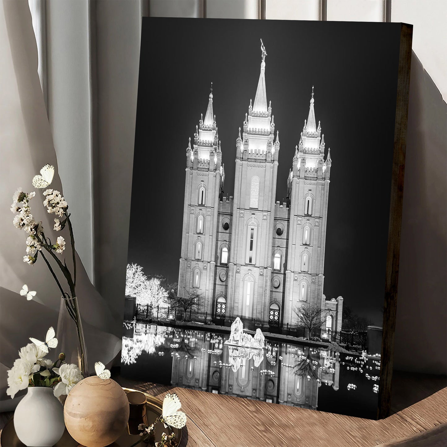Salt Lake Nativity Canvas Wall Art - Christian Wall Decor