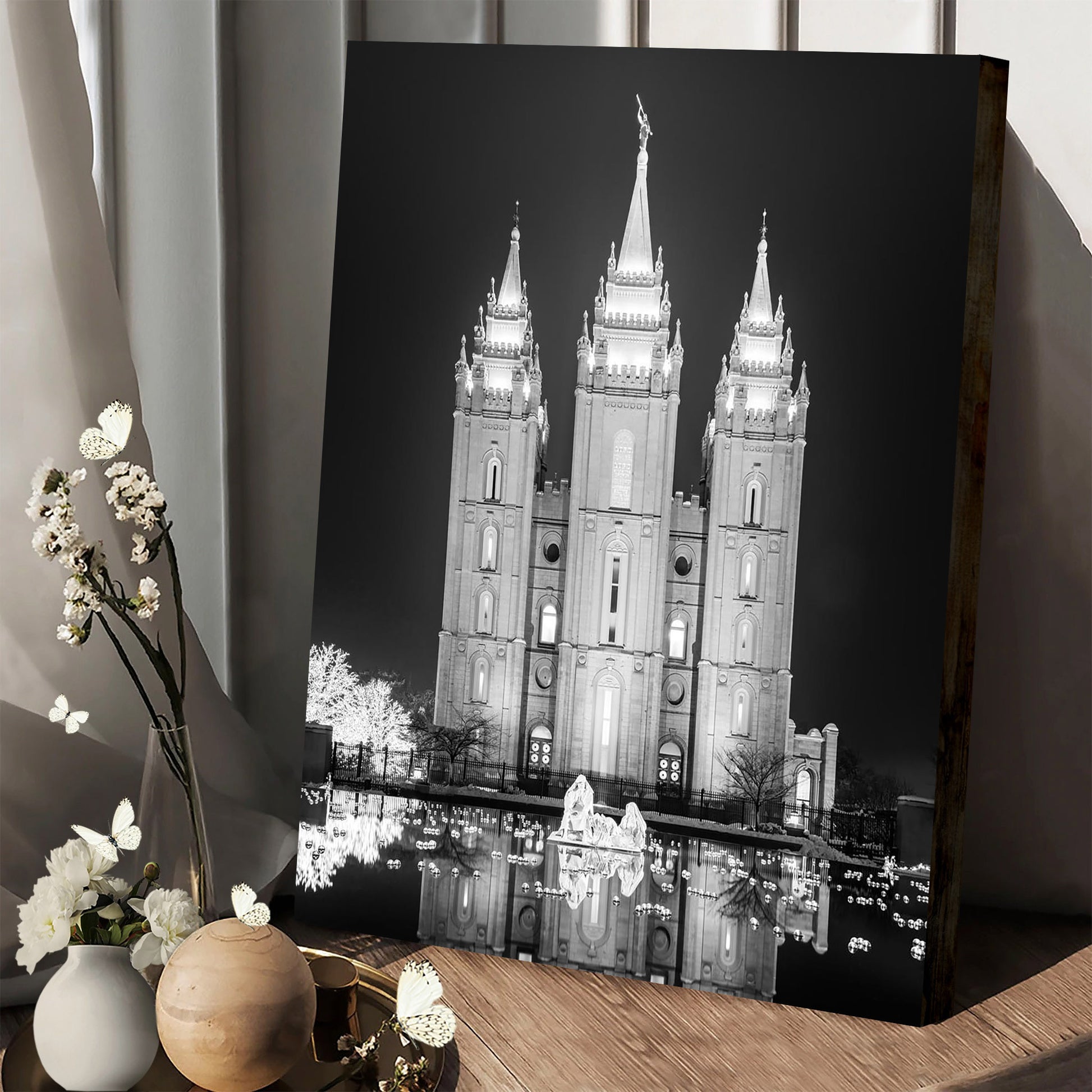 Salt Lake Nativity Canvas Wall Art - Christian Wall Decor