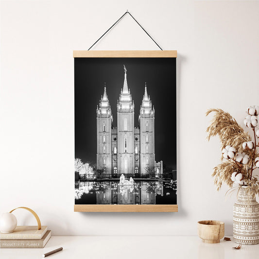 Salt Lake Nativity Hanging Canvas Wall Art - Christian Wall Decor - Religious Canvas