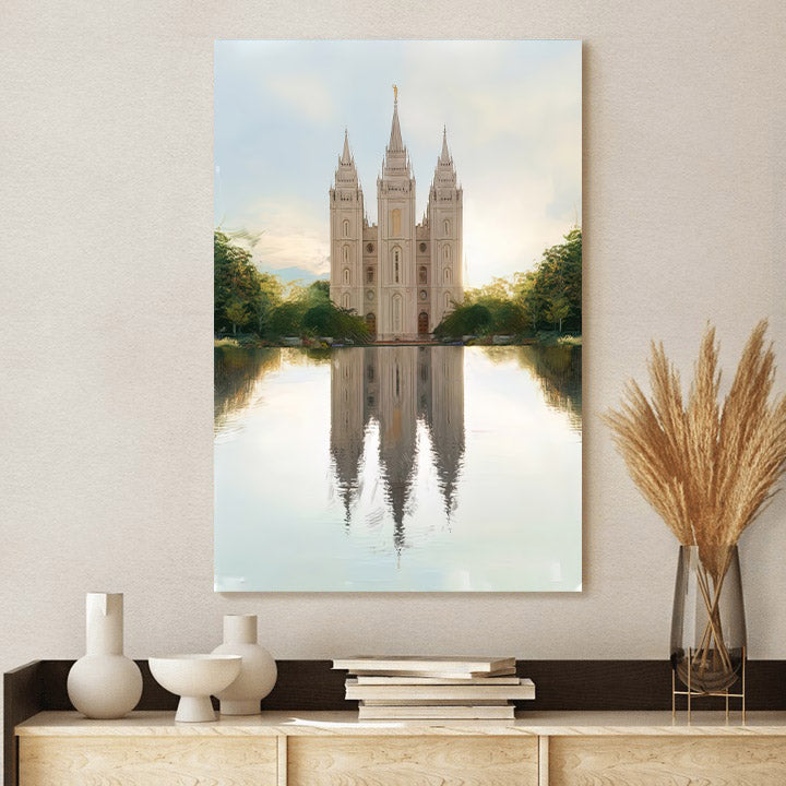 Salt Lake Temple 3 Canvas Pictures - Temple Canvas Wall Decor - Christian Canvas Wall Art