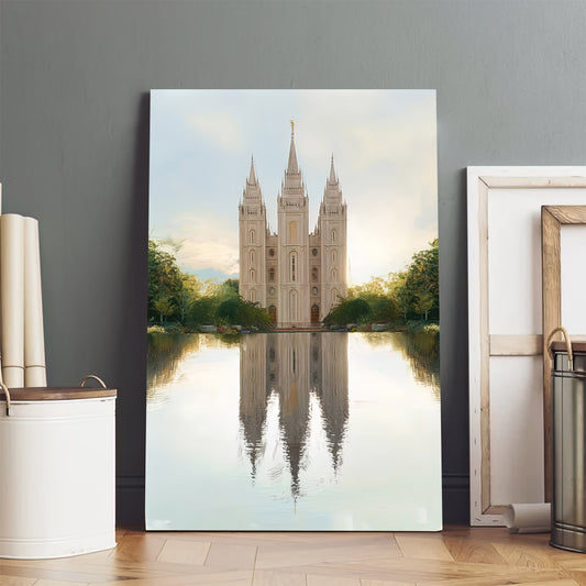 Salt Lake Temple 3 Canvas Pictures - Temple Canvas Wall Decor - Christian Canvas Wall Art