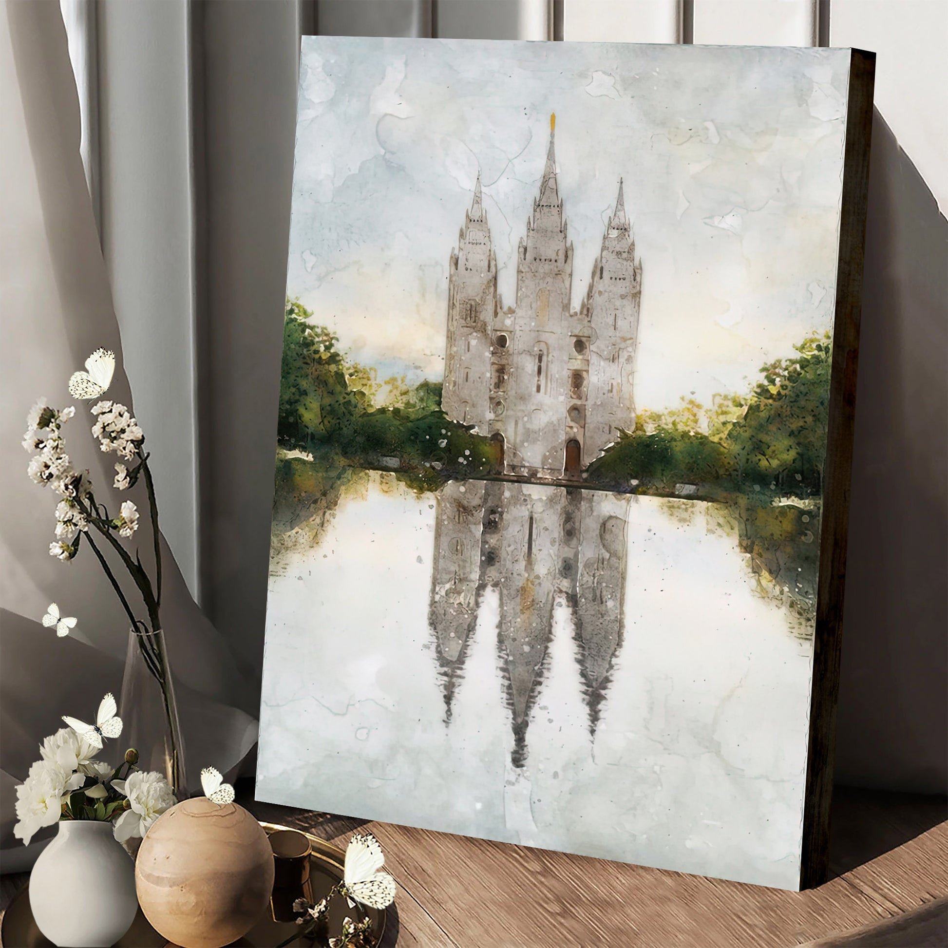 Salt Lake Temple 4 Canvas Pictures - Temple Canvas Wall Decor - Christian Canvas Wall Art