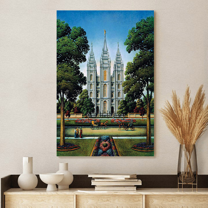 Salt Lake Temple Canvas Pictures - Jesus Canvas Art - Christian Wall Art