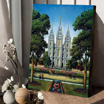 Salt Lake Temple Canvas Pictures - Jesus Canvas Art - Christian Wall Art