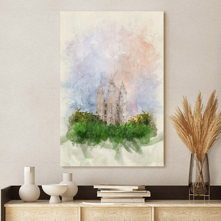 Salt Lake Temple Canvas Pictures - Temple Canvas Wall Decor - Christian Canvas Wall Art