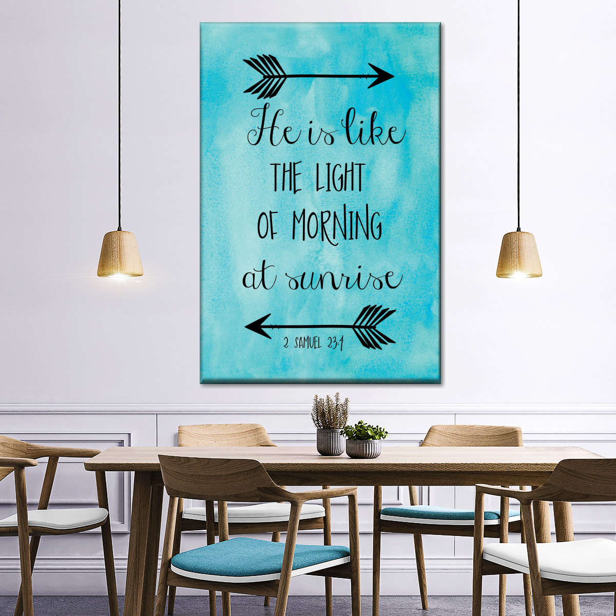 Samuel He Is Like The Light Wall Art Canvas - Canvas Religious Wall Art - Christian Wall Decor Living Room