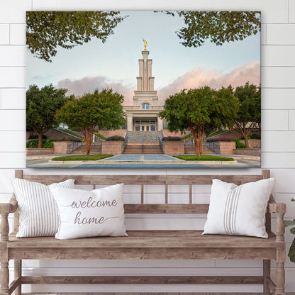 San Antonio Temple Summer Morning Canvas Wall Art - Jesus Christ Picture - Canvas Christian Wall Art