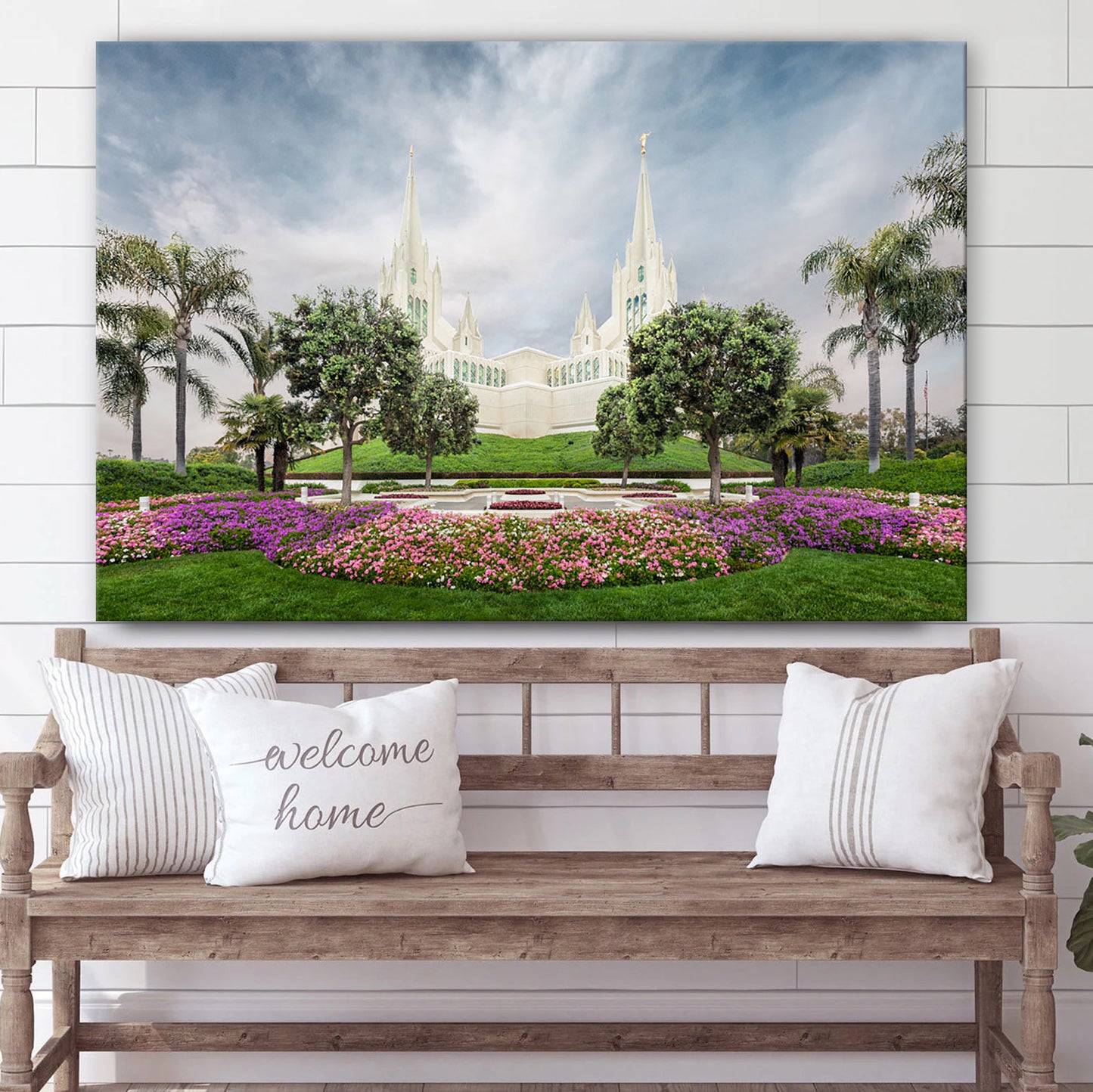 San Diego Temple Chrome Series Canvas Wall Art - Jesus Christ Picture - Canvas Christian Wall Art