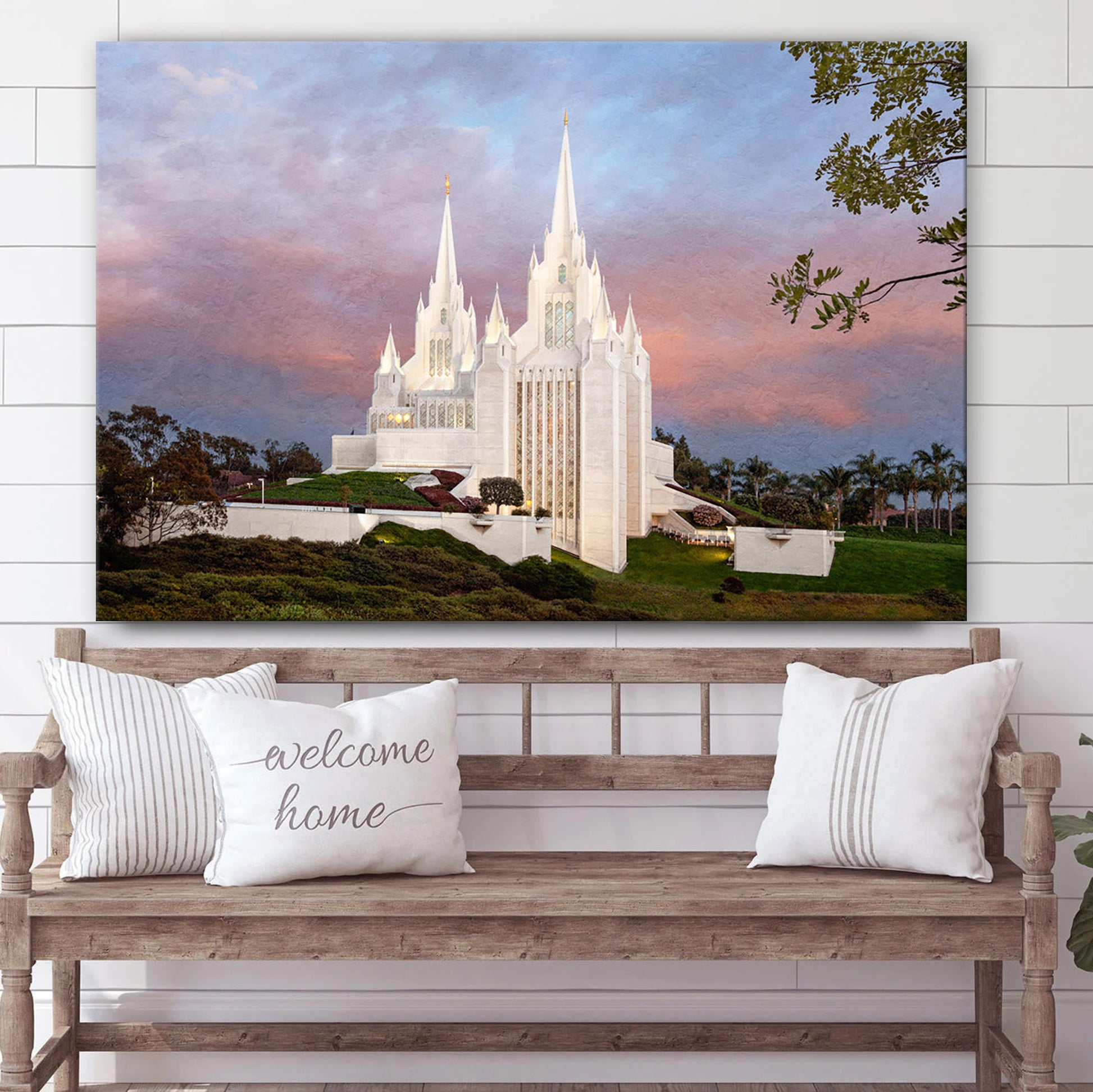San Diego Temple Holy Places Series Canvas Wall Art - Jesus Christ Picture - Canvas Christian Wall Art