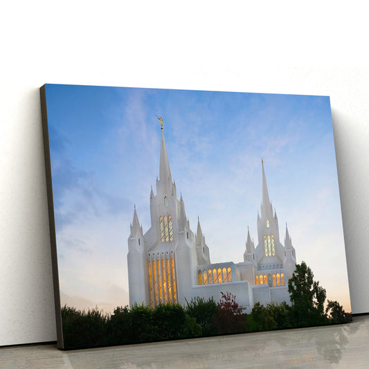 San Diego Temple Spires Canvas Wall Art - Jesus Christ Picture - Canvas Christian Wall Art