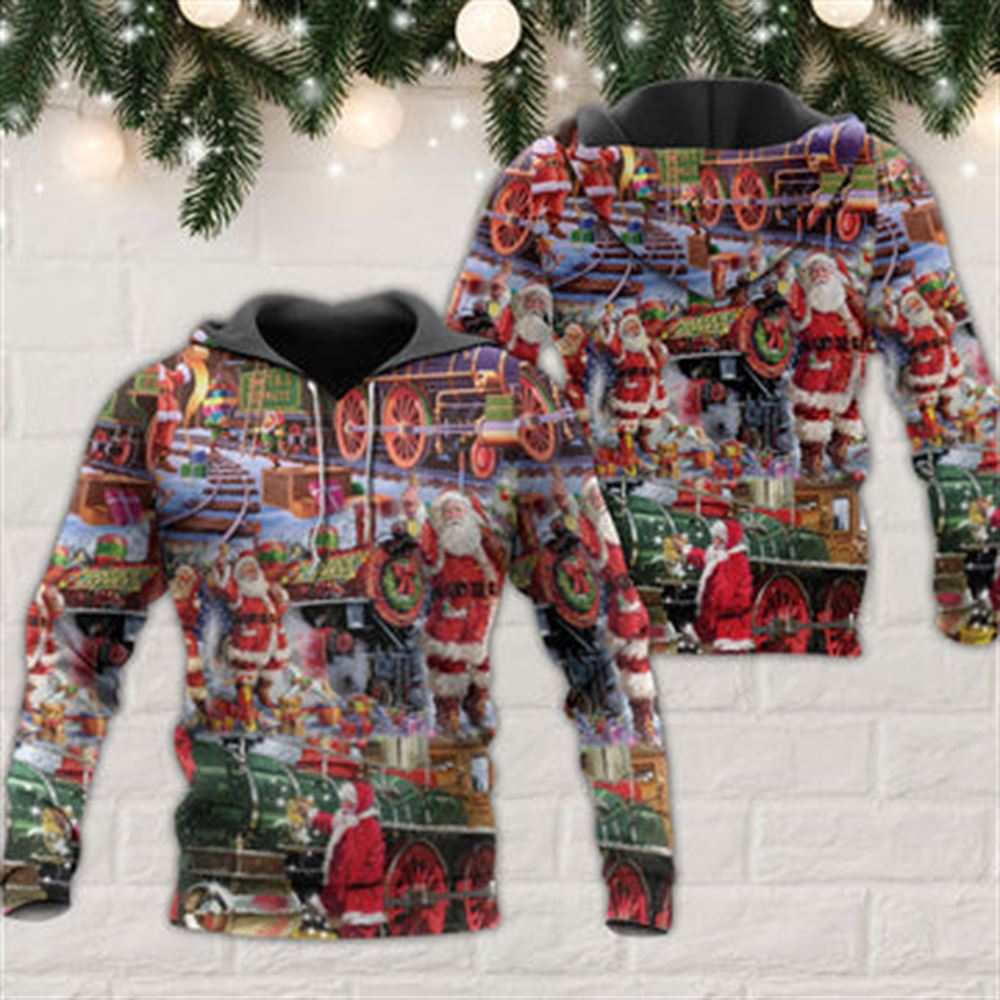 Santa Christmas Snow Village Christmas Spirit Of Giving All Over Print 3D Hoodie For Men And Women, Warm Winter Clothes, Best Outfit Christmas