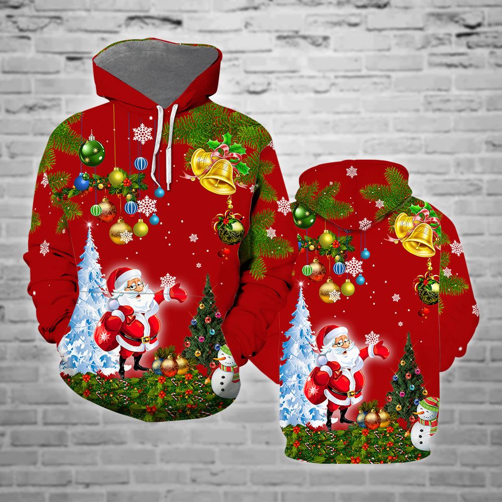 Santa Claus Christmas All Over Print 3D Hoodie For Men And Women, Christmas Gift, Warm Winter Clothes, Best Outfit Christmas