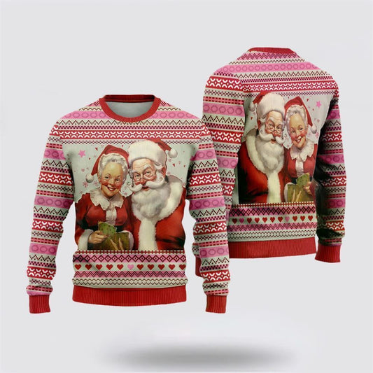 Santa Claus Couples Ugly Christmas Sweater For Men And Women, Best Gift For Christmas, The Beautiful Winter Christmas Outfit