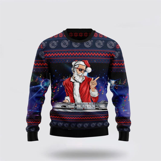 Santa Claus Dance Night Party Ugly Sweater Ugly Christmas Sweater For Men And Women, Best Gift For Christmas, The Beautiful Winter Christmas Outfit