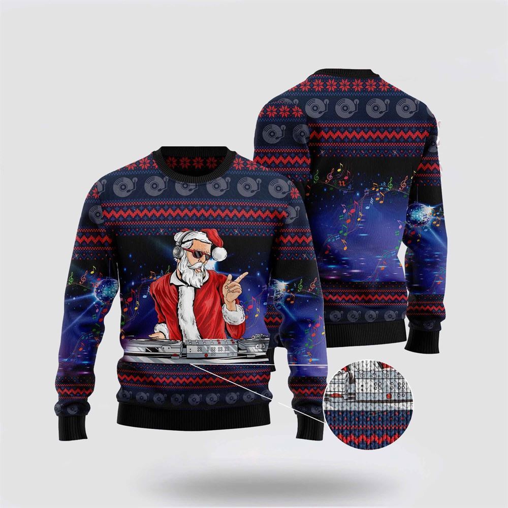 Santa Claus Dance Night Party Ugly Sweater Ugly Christmas Sweater For Men And Women, Best Gift For Christmas, The Beautiful Winter Christmas Outfit