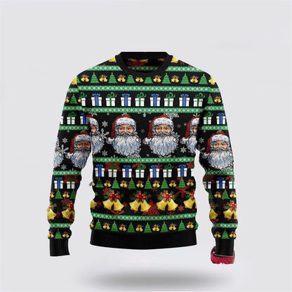 Santa Claus Jingle Bell Ugly Christmas Sweater For Men And Women, Best Gift For Christmas, The Beautiful Winter Christmas Outfit