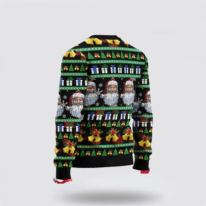 Santa Claus Jingle Bell Ugly Christmas Sweater For Men And Women, Best Gift For Christmas, The Beautiful Winter Christmas Outfit