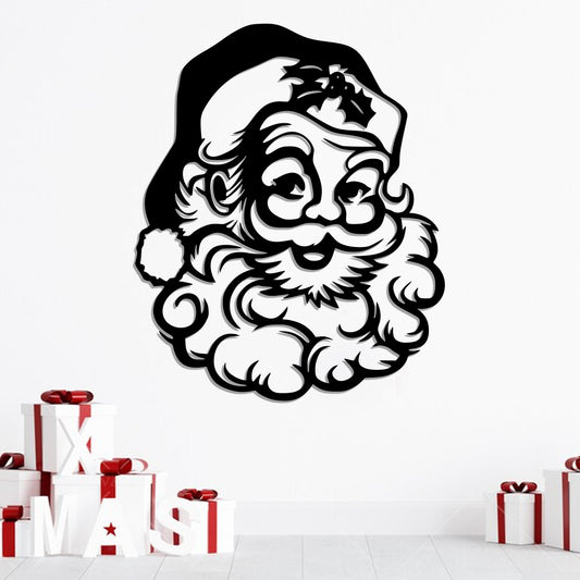 Santa Claus Jolly Face Metal Sign - Metal Christmas Wall Art - Ciaocustom