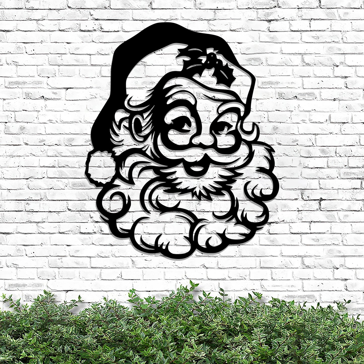 Santa Claus Jolly Face Metal Sign - Metal Christmas Wall Art - Ciaocustom