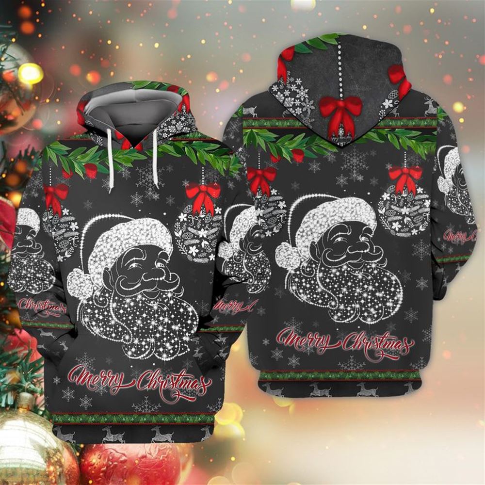 Santa Claus Merry Christmas 2 All Over Print 3D Hoodie For Men And Women, Christmas Gift, Warm Winter Clothes, Best Outfit Christmas