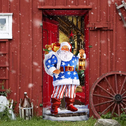 Santa Claus Will Visit You At Home This Christmas Door Cover - Christmas Door Cover - Christmas Outdoor Decoration