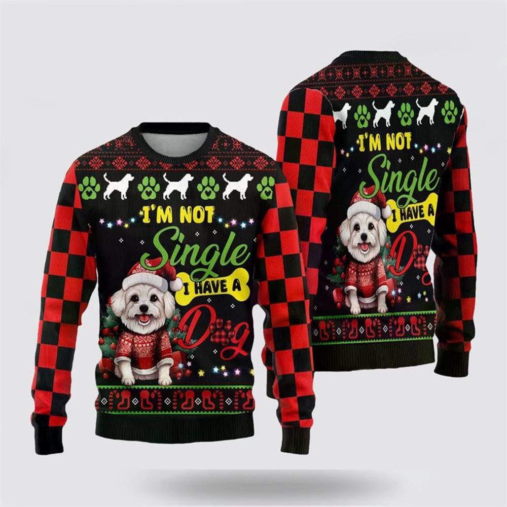 Santa Maltese Dog Ugly Christmas Sweater For Men And Women, Gift For Christmas, Best Winter Christmas Outfit