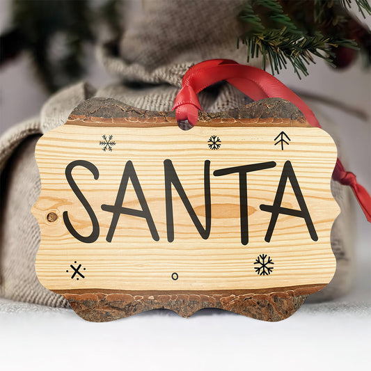 Santa Metal Ornament - Christmas Ornament - Christmas Gift