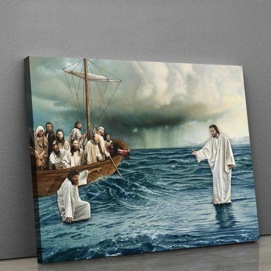 Save Me Hand Of God Canvas Wall Art - Christian Poster - Religious Wall Decor