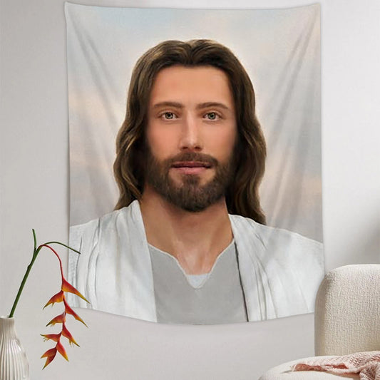 Savior and Friend Tapestry - Jesus Picture - Religious Tapestry - Christian Tapestry Wall Hangings