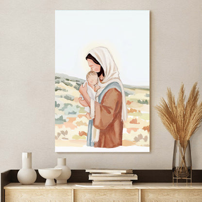 Savior and Child Canvas Poster - The Savior's Love Jesus Christ - Ciaocustom
