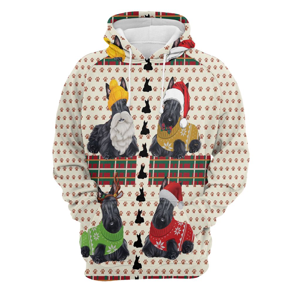 Scottish Terrier Christmas All Over Print 3D Hoodie For Men And Women, Best Gift For Dog lovers, Best Outfit Christmas