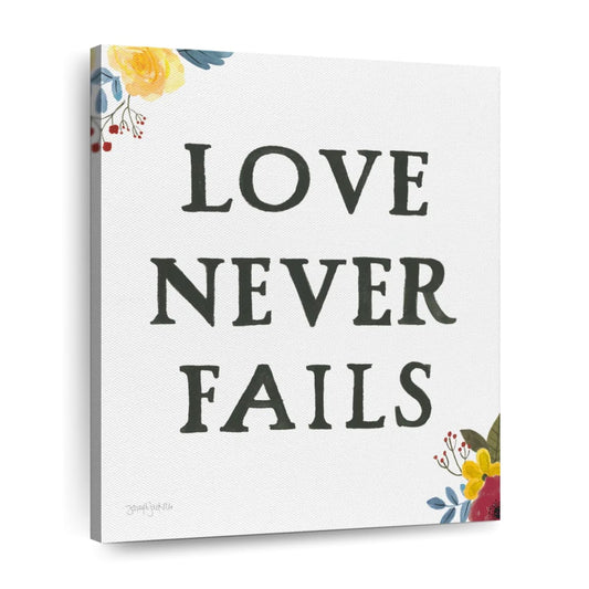 Scripture For Life Love Never Faith Wall Art Canvas - Canvas Religious Wall Art - Christian Wall Decor Living Room