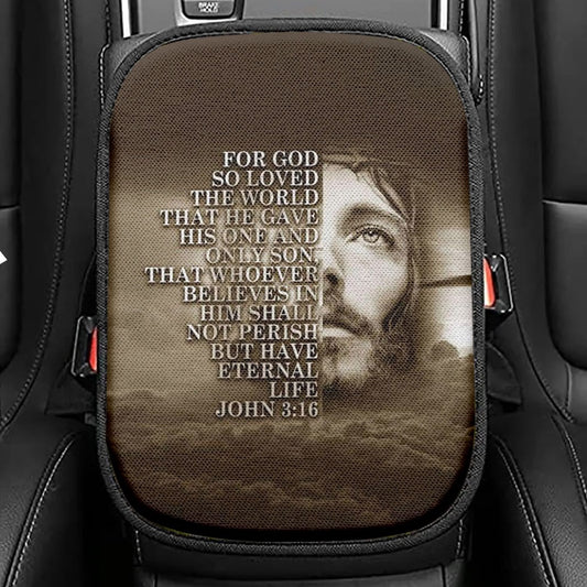 Scripture Proverbs 35 Trust In The Lord With All Your Heart Seat Box Cover, Bible Verse Car Center Console Cover, Scripture Car Interior Accessories