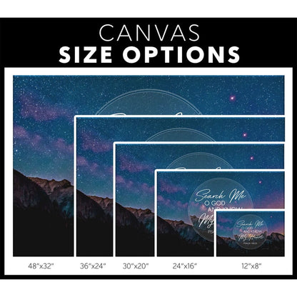 Search Me O God And Know My Heart Psalm 13923 Canvas Wall Art - Christian Canvas - Faith Canvas