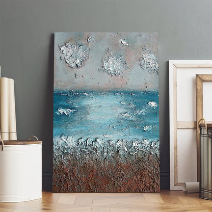 Seascape Greek Wall Sculpture Canvas - Canvas Wall Decor - Home Decor Living Room