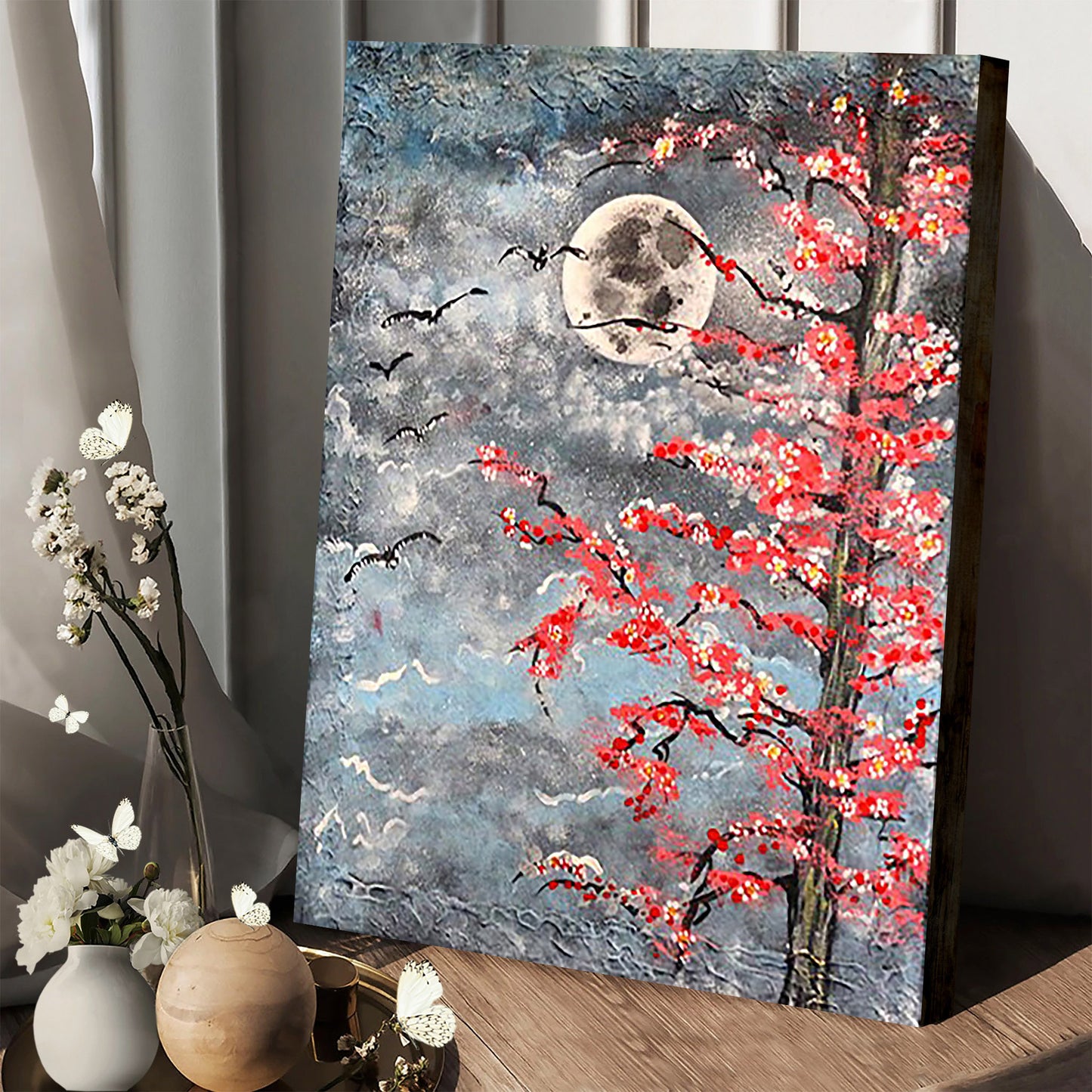 Seascape Moon Painting Canvas Wall Art - Canvas Wall Decor - Home Decor Living Room