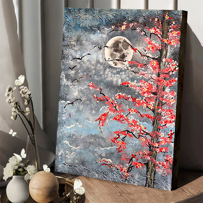 Seascape Moon Painting Canvas Wall Art - Canvas Wall Decor - Home Decor Living Room