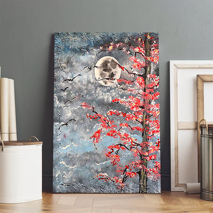 Seascape Moon Painting Canvas Wall Art - Canvas Wall Decor - Home Decor Living Room
