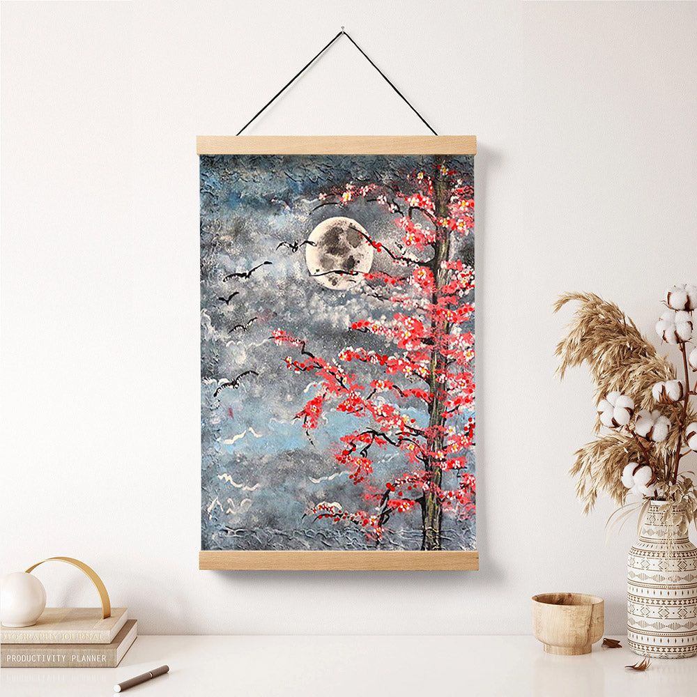 Seascape Moon Painting Hanging Canvas Wall Art - Canvas Wall Decor - Home Decor Living Room