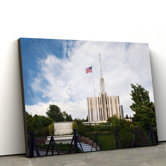 Seattle Temple Summer Canvas Wall Art - Jesus Christ Picture - Canvas Christian Wall Art