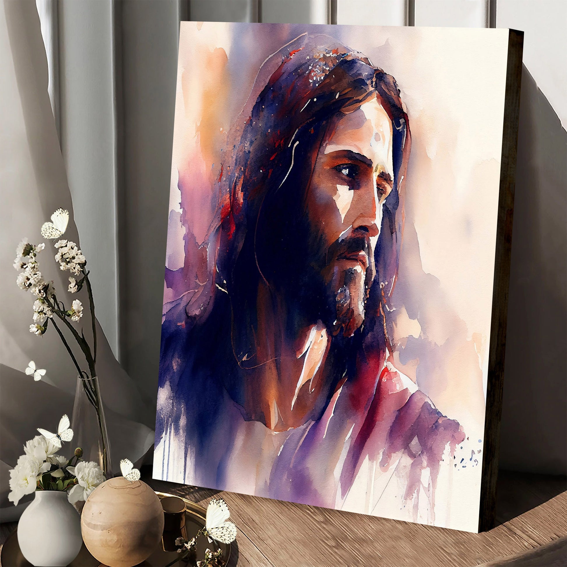 Serene Jesus Christ Able File - Jesus Canvas Pictures - Christian Wall Art