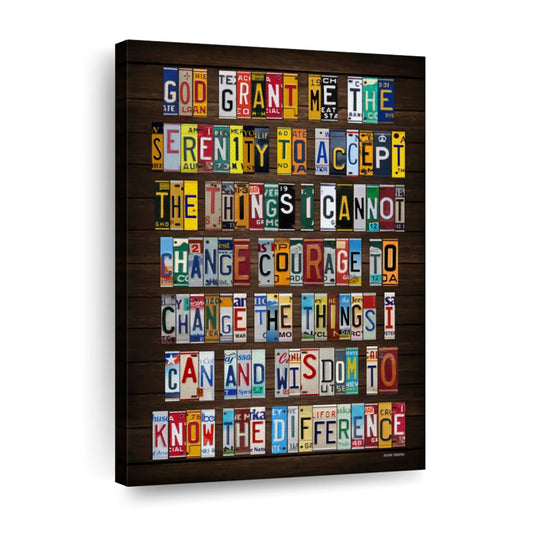 Serenity Bible Verse Wall Art Canvas - Canvas Religious Wall Art - Christian Wall Decor Living Room