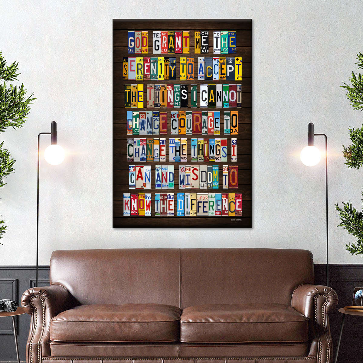 Serenity Bible Verse Wall Art Canvas - Canvas Religious Wall Art - Christian Wall Decor Living Room