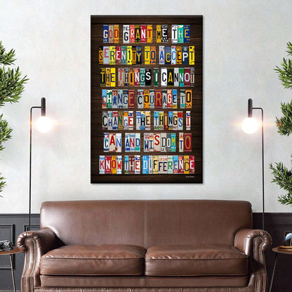 Serenity Bible Verse Wall Art Canvas - Canvas Religious Wall Art - Christian Wall Decor Living Room