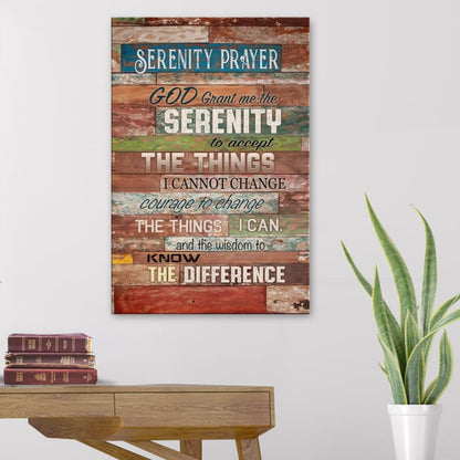 Serenity Prayer - Christian Decor Canvas Art - Bible Verse Canvas - Scripture Wall Art