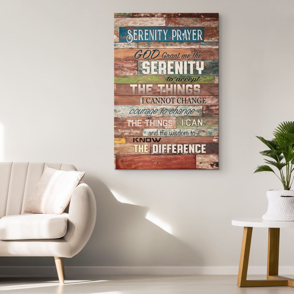 Serenity Prayer - Christian Decor Canvas Art - Bible Verse Canvas - Scripture Wall Art